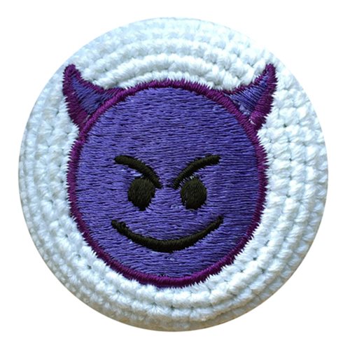 Emoji Purple Devil Crocheted Footbag